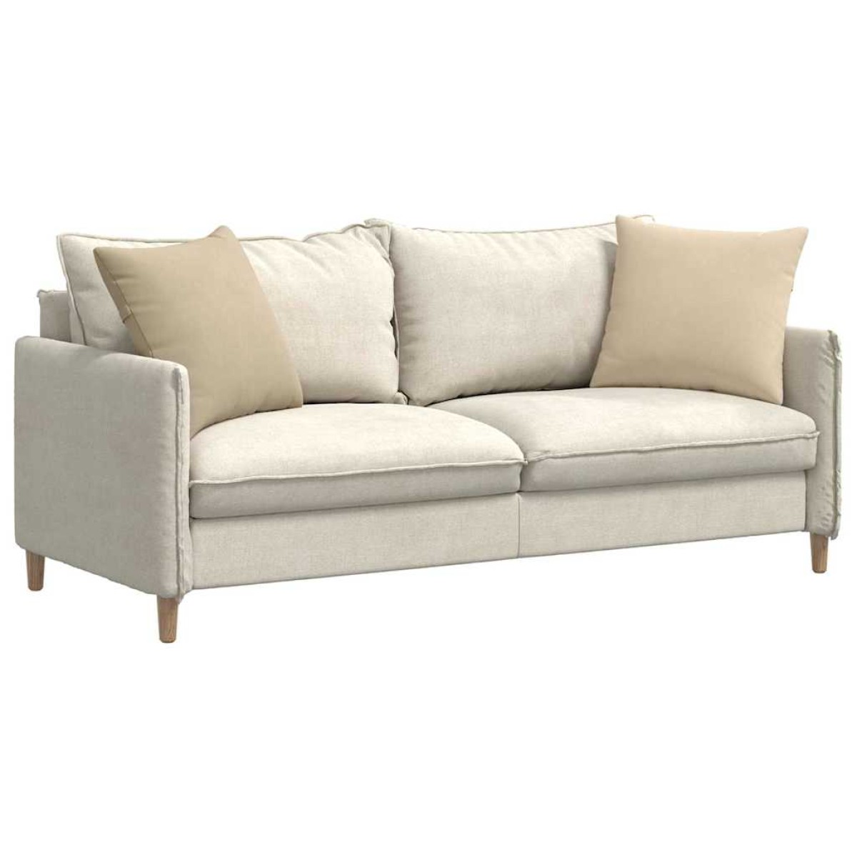 vidaXL Μαξιλάρι Καναπέ 2 pcs Κρεμ 50 x 50 cm ύφασμα