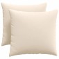 vidaXL Μαξιλάρι Καναπέ 2 pcs Μπεζ 50 x 50 cm ύφασμα