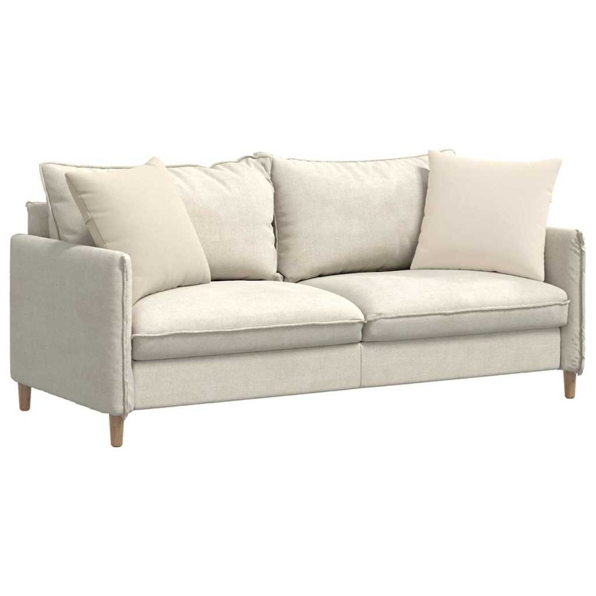 vidaXL Μαξιλάρι Καναπέ 2 pcs Μπεζ 50 x 50 cm ύφασμα