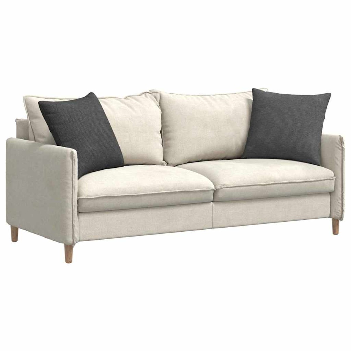vidaXL Μαξιλάρι Καναπέ 2 pcs Σκούρο Γκρι 50 x 50 cm