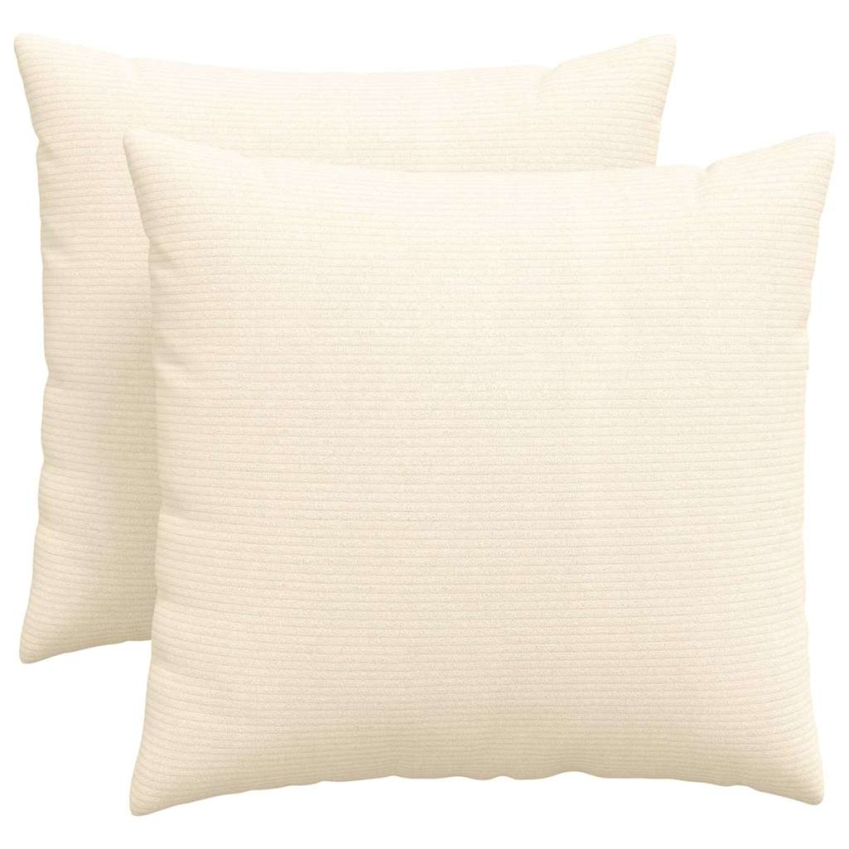 vidaXL Μαξιλάρι Καναπέ 2 pcs Κρεμ 50 x 50 cm Υφασμάτινο Κορντουρά