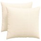 vidaXL Μαξιλάρι Καναπέ 2 pcs Κρεμ 50 x 50 cm Υφασμάτινο Κορντουρά