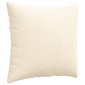vidaXL Μαξιλάρι Καναπέ 2 pcs Κρεμ 50 x 50 cm Υφασμάτινο Κορντουρά