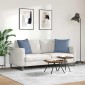 vidaXL Μαξιλάρι Καναπέ 2 pcs Μπλε 50 x 50 cm Υφασμάτινο Κορντουρά