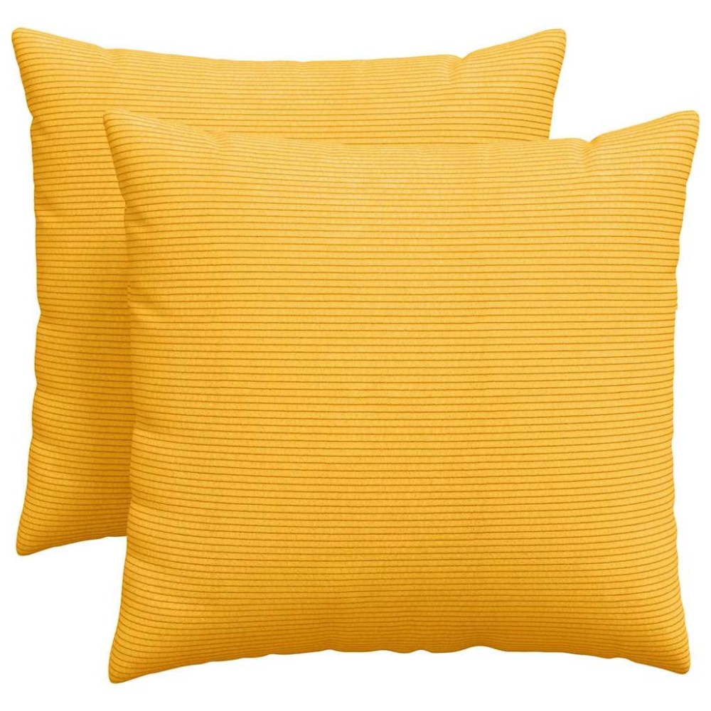 vidaXL Μαξιλάρι Καναπέ 2 pcs Απαλό Κίτρινο 50 x 50 cm