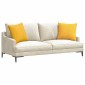 vidaXL Μαξιλάρι Καναπέ 2 pcs Απαλό Κίτρινο 50 x 50 cm