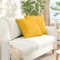 vidaXL Μαξιλάρι Καναπέ 2 pcs Απαλό Κίτρινο 50 x 50 cm
