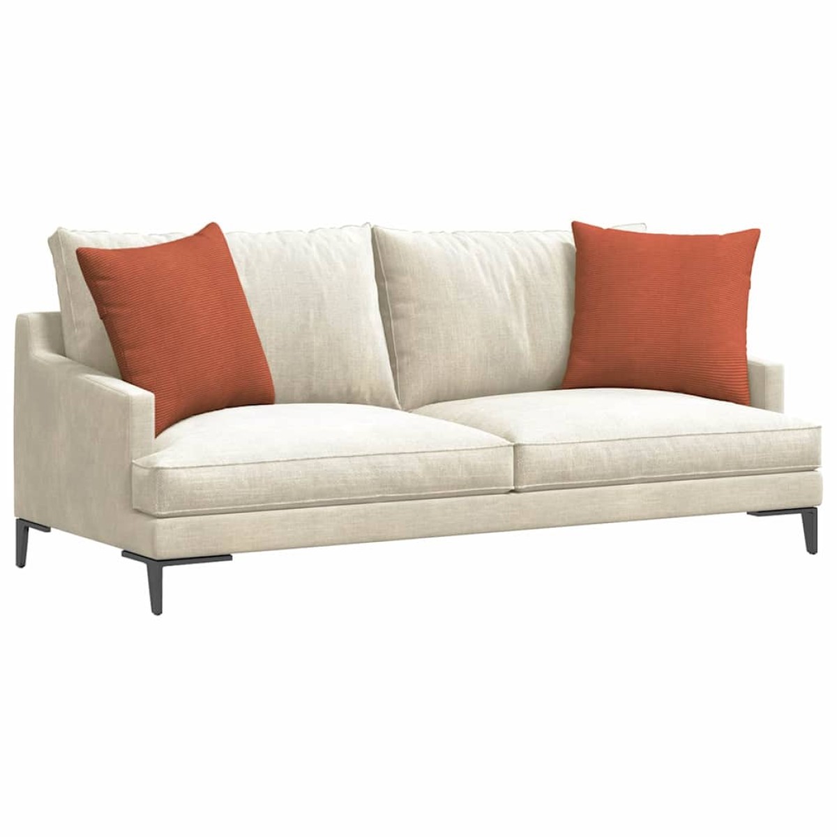 vidaXL Μαξιλάρι Καναπέ 2 pcs Κόκκινο Πορτοκαλί 50 x 50 cm