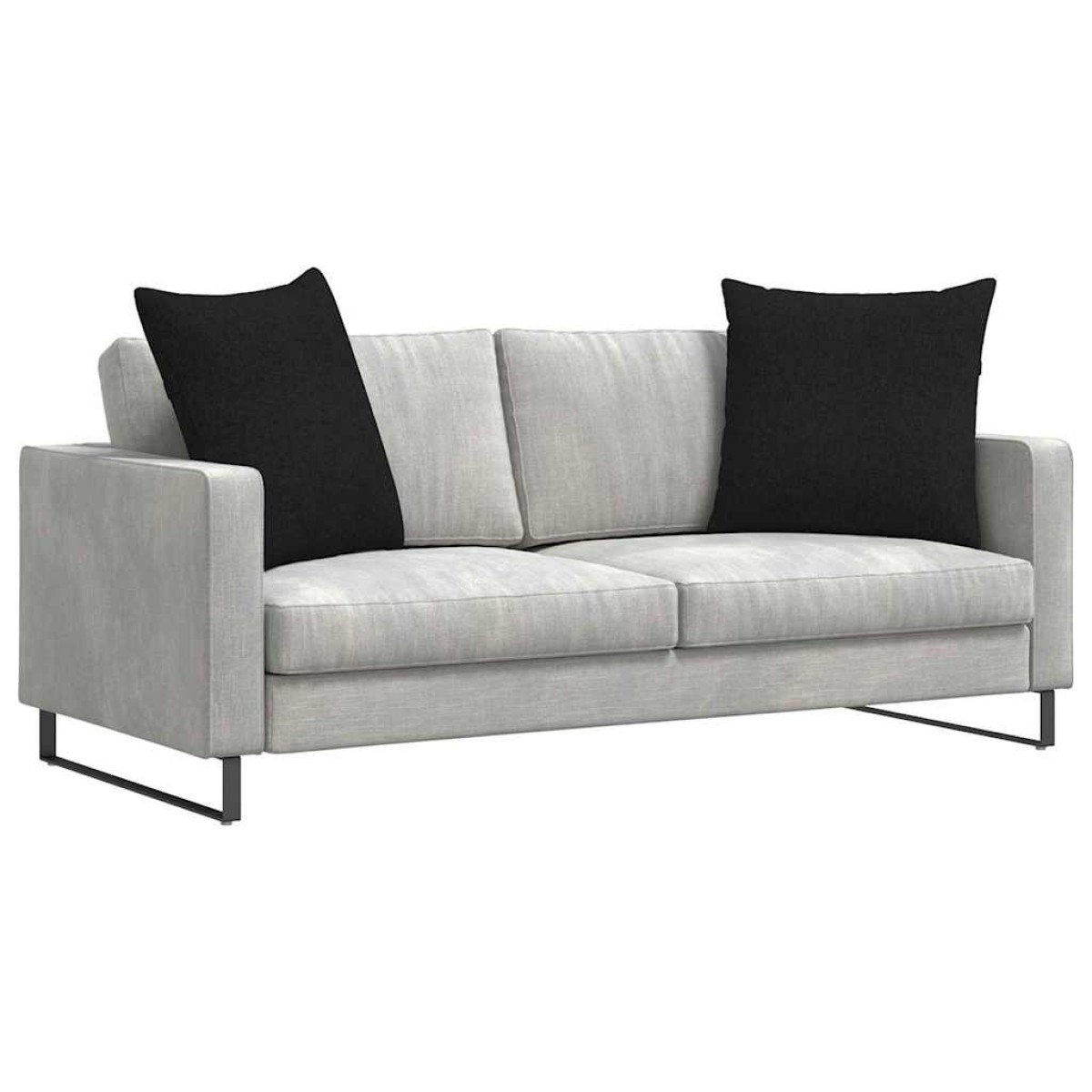 vidaXL Μαξιλάρι Καναπέ 2 τμχ. ύφασμα Μαύρο 60 x 60 cm