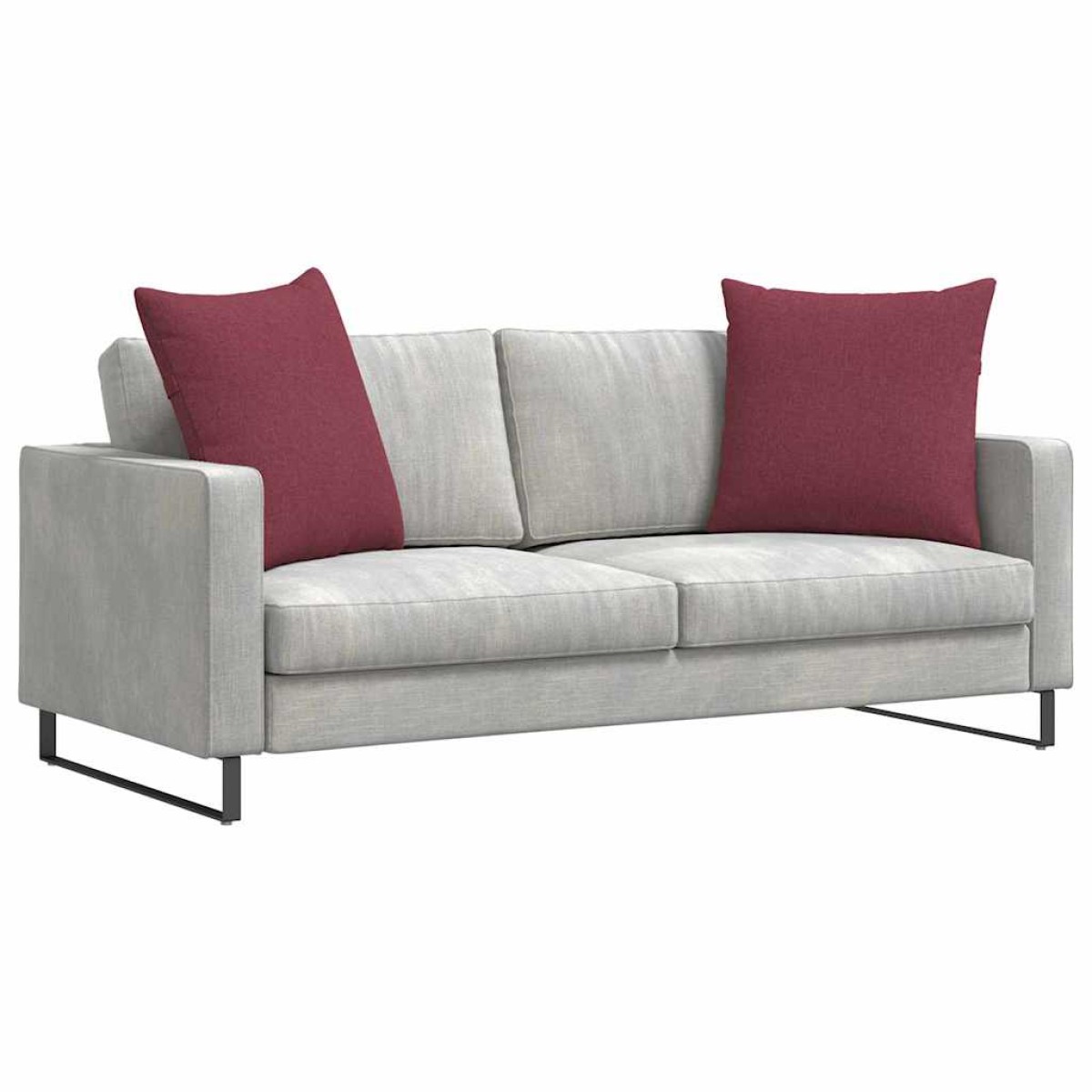 vidaXL Μαξιλάρι Καναπέ 2 τμχ. ύφασμα Κόκκινο 60 x 60 cm