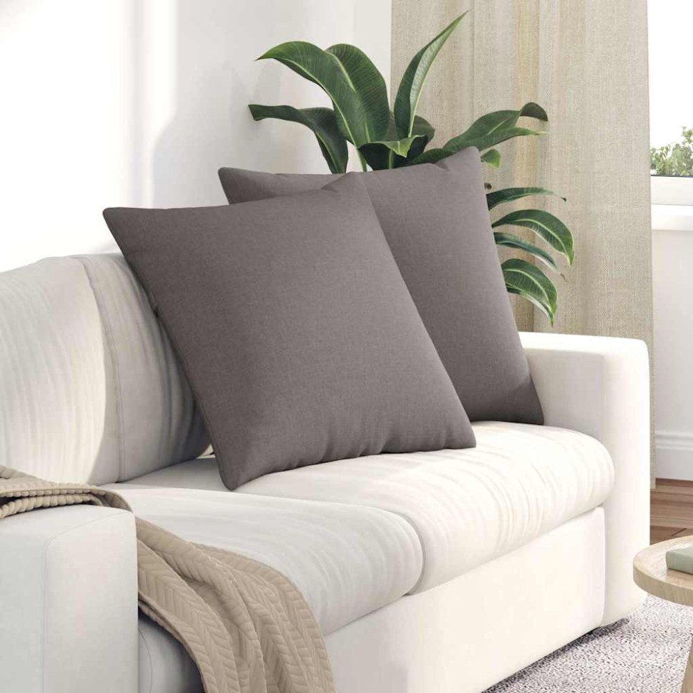 vidaXL Μαξιλάρι Καναπέ 2 τμχ. ύφασμα Taupe 60 x 60 cm