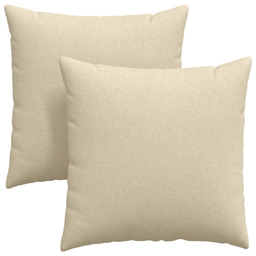 vidaXL Μαξιλάρι Καναπέ 2 τμχ. ύφασμα Κρεμ 60 x 60 cm