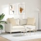 vidaXL Μαξιλάρι Καναπέ 2 τμχ. ύφασμα Κρεμ 60 x 60 cm