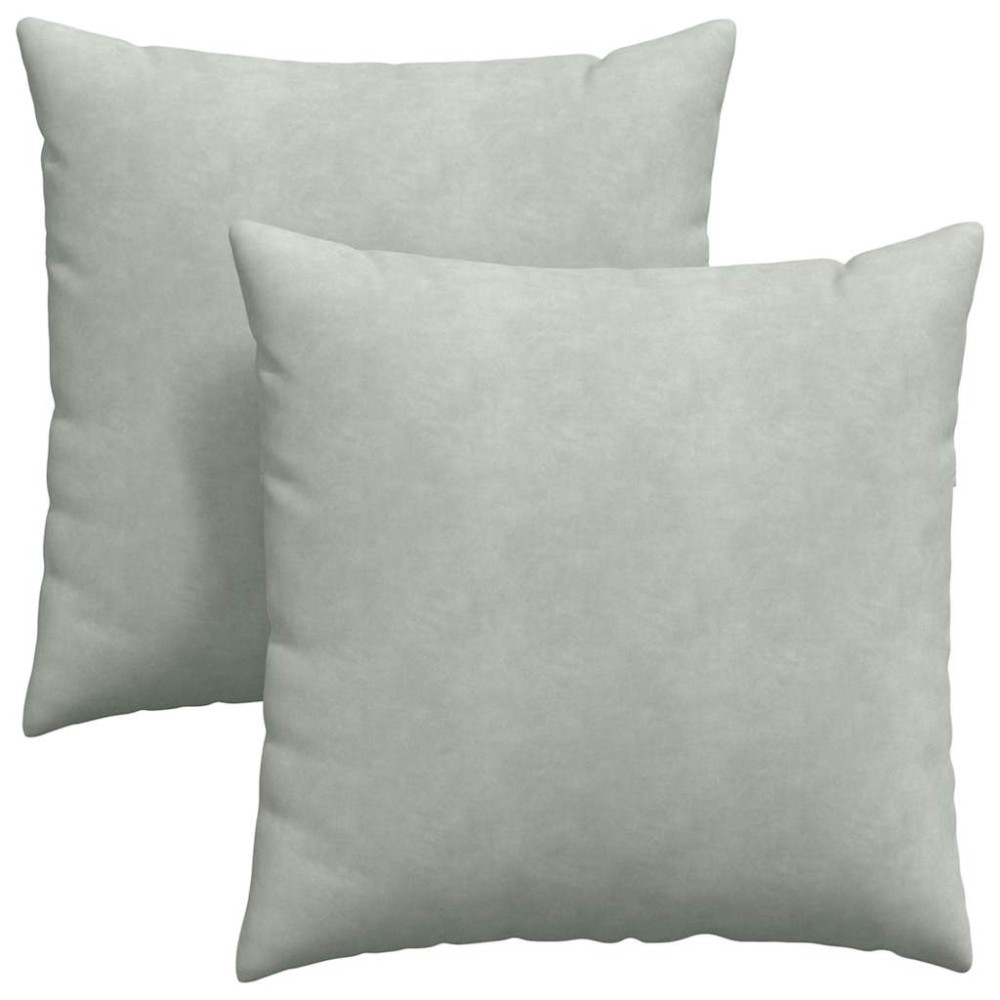 vidaXL Μαξιλάρι Καναπέ 2 pcs Ανοιχτό γκρι 60 x 60 cm
