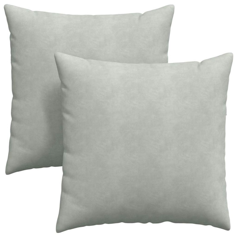 vidaXL Μαξιλάρι Καναπέ 2 pcs Ανοιχτό γκρι 60 x 60 cm