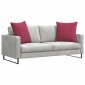 vidaXL Μαξιλάρι Καναπέ 2 pcs Κόκκινο 60 x 60 cm Υφασμάτινο Κορντουρά