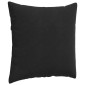 vidaXL Μαξιλάρι Καναπέ 2 pcs Μαύρο 60 x 60 cm Υφασμάτινο Κορντουρά