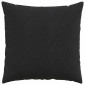 vidaXL Μαξιλάρι Καναπέ 2 pcs Μαύρο 60 x 60 cm Υφασμάτινο Κορντουρά