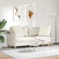 vidaXL Μαξιλάρι Καναπέ 2 pcs Κρεμ 60 x 60 cm Υφασμάτινο Κορντουρά