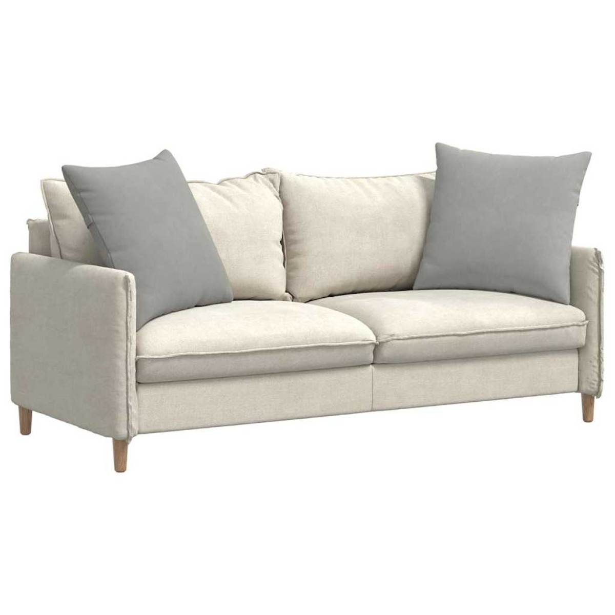 vidaXL Μαξιλάρι Καναπέ 2 pcs Ανοιχτό γκρι 60 x 60 cm ύφασμα