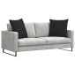 vidaXL Μαξιλάρι Καναπέ 2 pcs Μαύρο 60 x 60 cm ύφασμα