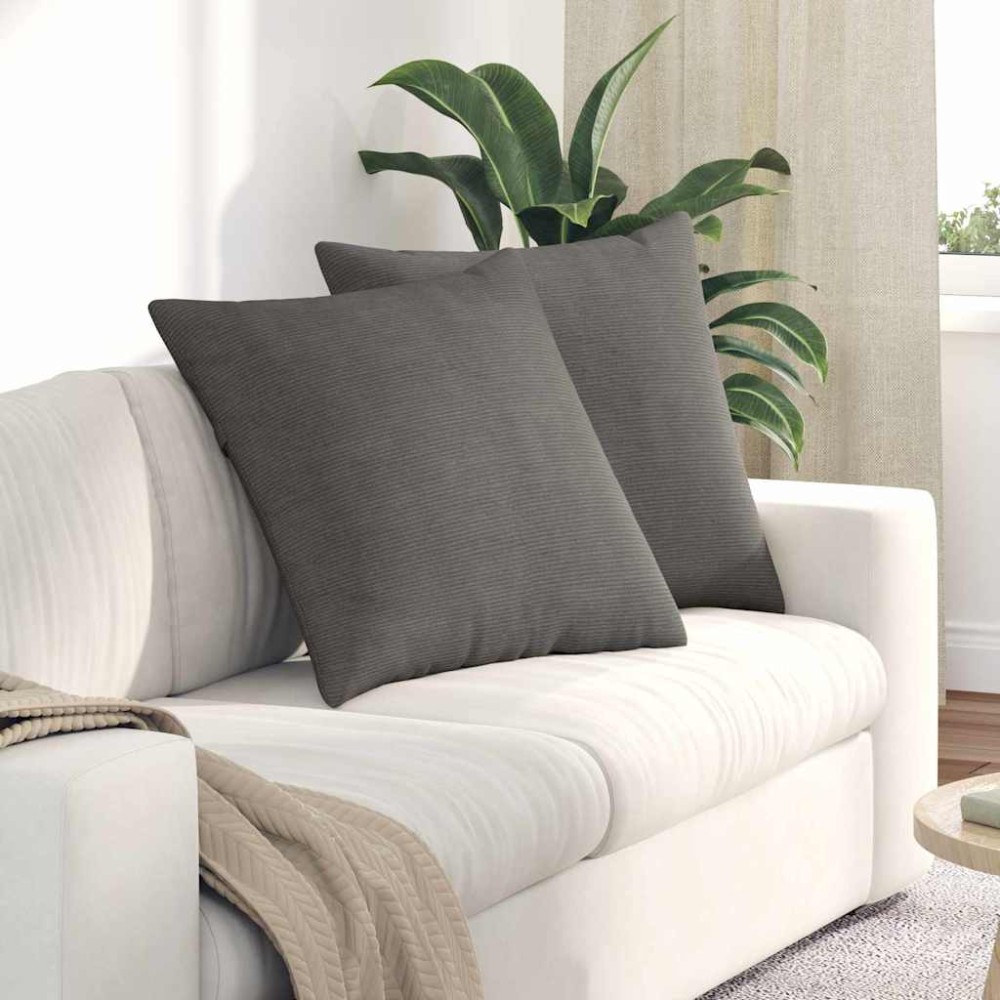 vidaXL Μαξιλάρι Καναπέ 2 pcs Ανοιχτό γκρι 60 x 60 cm