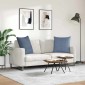 vidaXL Μαξιλάρι Καναπέ 2 pcs Μπλε 60 x 60 cm Υφασμάτινο Κορντουρά
