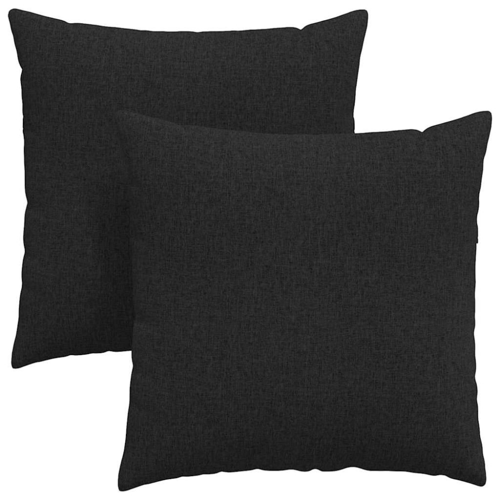 vidaXL Μαξιλάρι Καναπέ 2 τμχ. ύφασμα Μαύρο 80 x 80 cm