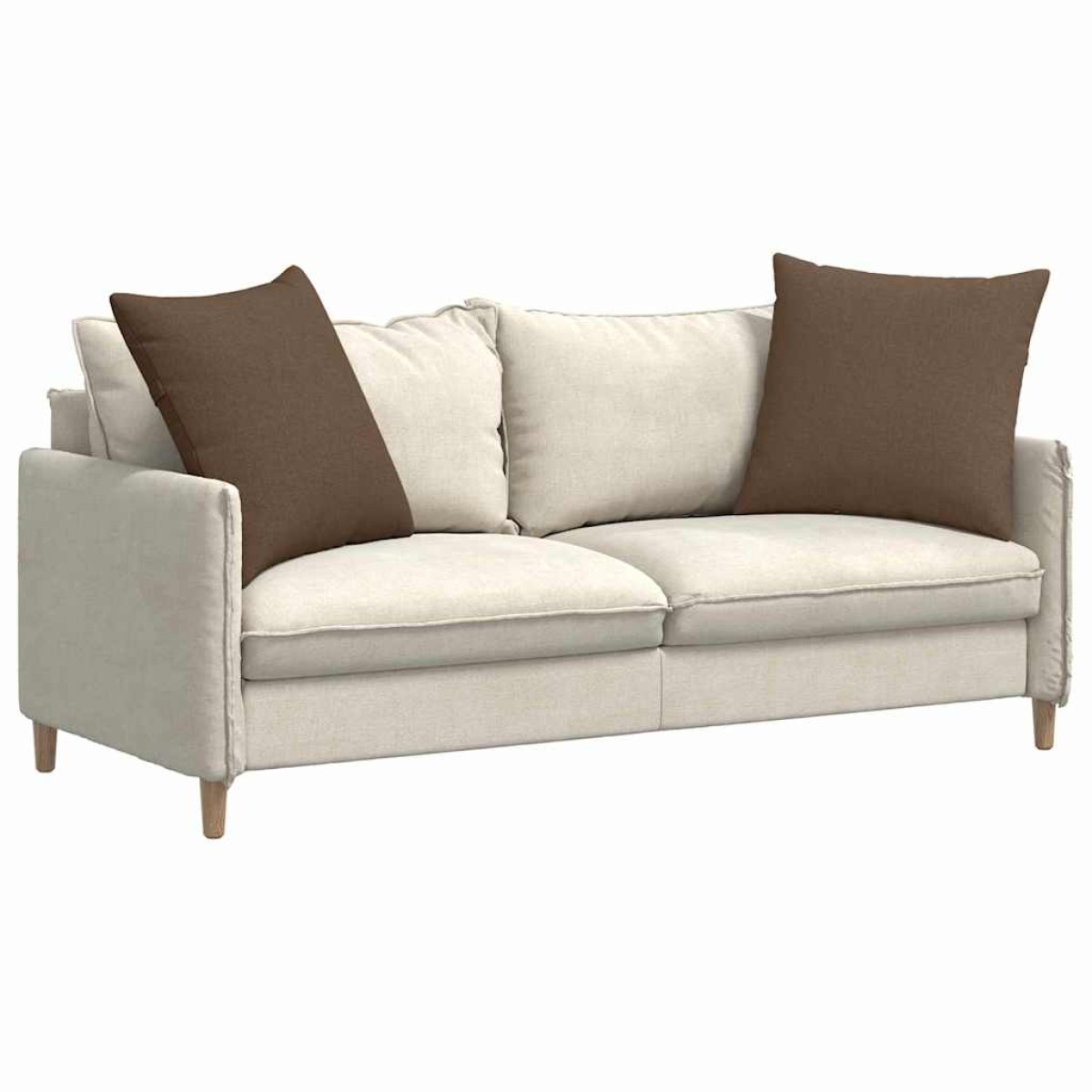 vidaXL Μαξιλάρι Καναπέ 2 τμχ. ύφασμα Καφέ 80 x 80 cm