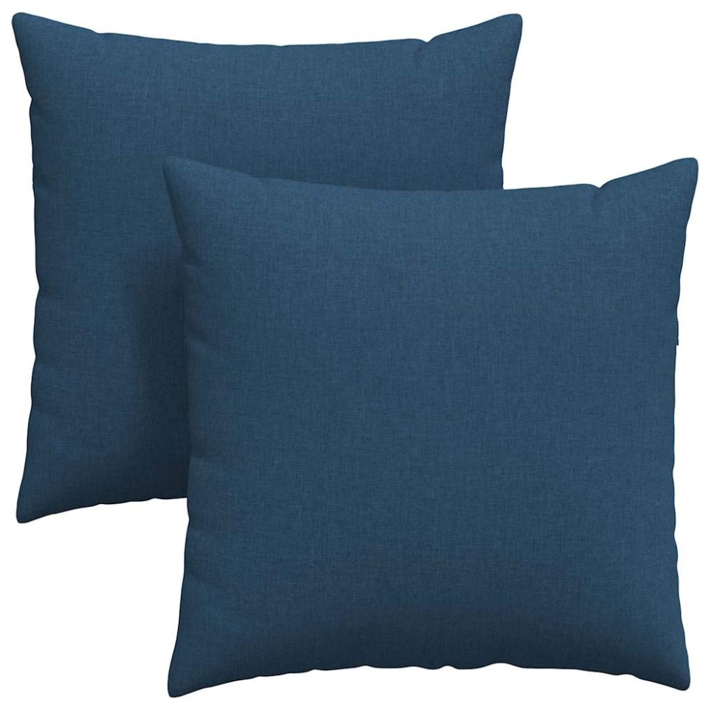 vidaXL Μαξιλάρι Καναπέ 2 τμχ. ύφασμα Μπλε 80 x 80 cm