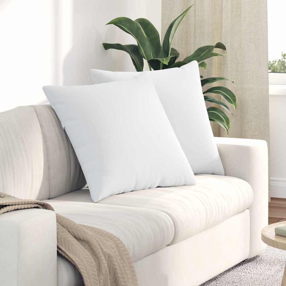 vidaXL Μαξιλάρι Καναπέ 2 τμχ. ύφασμα Λευκό 80 x 80 cm