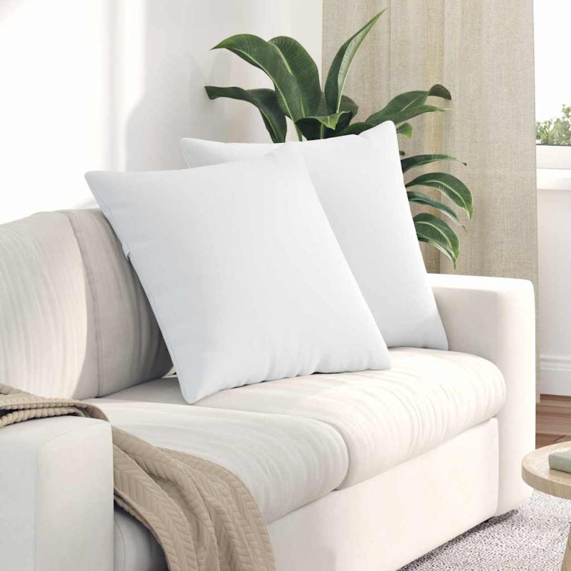 vidaXL Μαξιλάρι Καναπέ 2 τμχ. ύφασμα Λευκό 80 x 80 cm