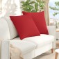vidaXL Μαξιλάρι Καναπέ 2 τμχ. ύφασμα Κόκκινο 80 x 80 cm