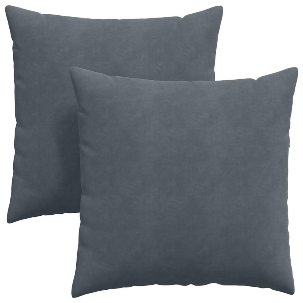 vidaXL Μαξιλάρι Καναπέ 2 pcs Σκούρο Γκρι 80 x 80 cm