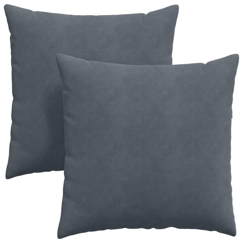 vidaXL Μαξιλάρι Καναπέ 2 pcs Σκούρο Γκρι 80 x 80 cm