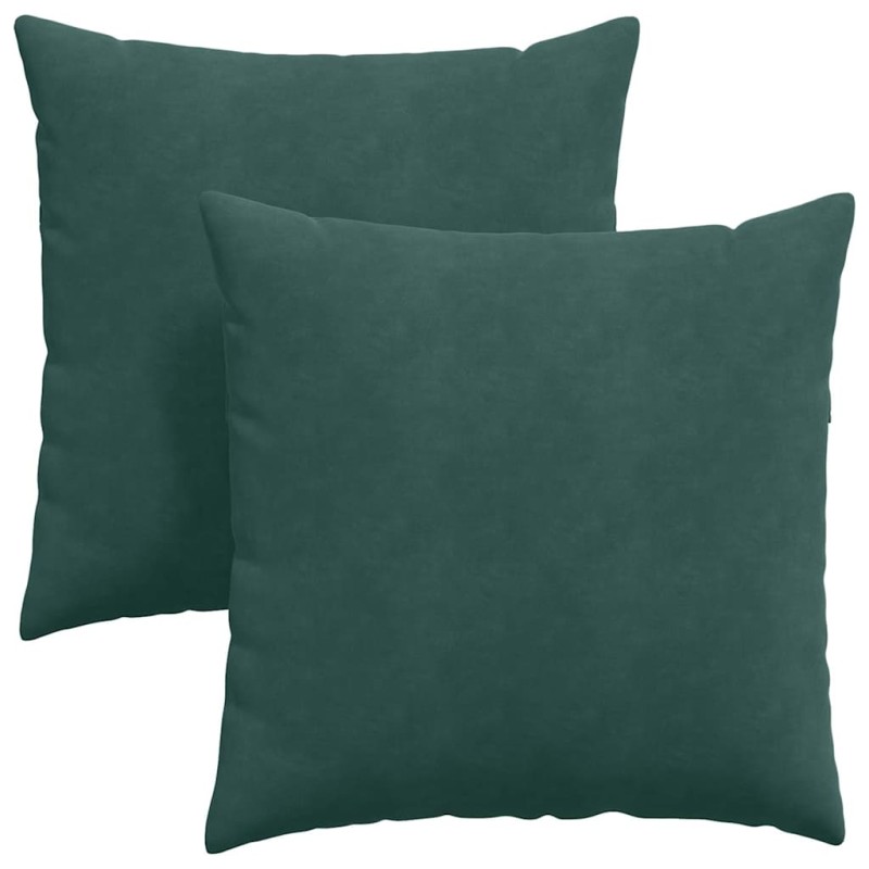 vidaXL Μαξιλάρι Καναπέ 2 pcs Σκούρο Πράσινο 80 x 80 cm