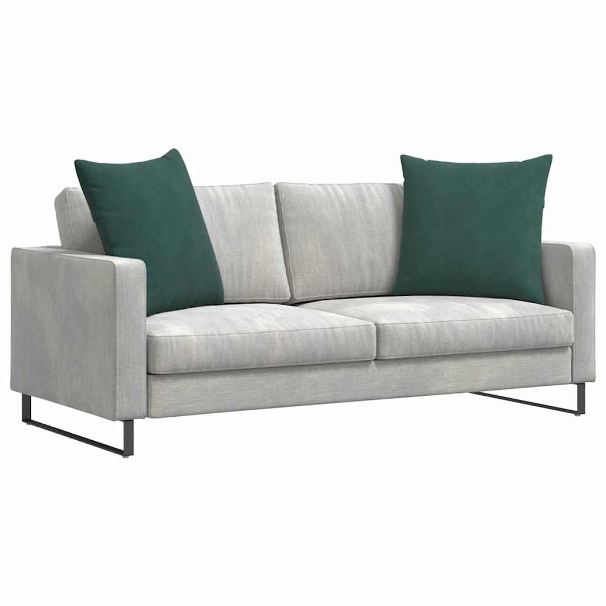vidaXL Μαξιλάρι Καναπέ 2 pcs Σκούρο Πράσινο 80 x 80 cm