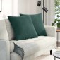 vidaXL Μαξιλάρι Καναπέ 2 pcs Σκούρο Πράσινο 80 x 80 cm