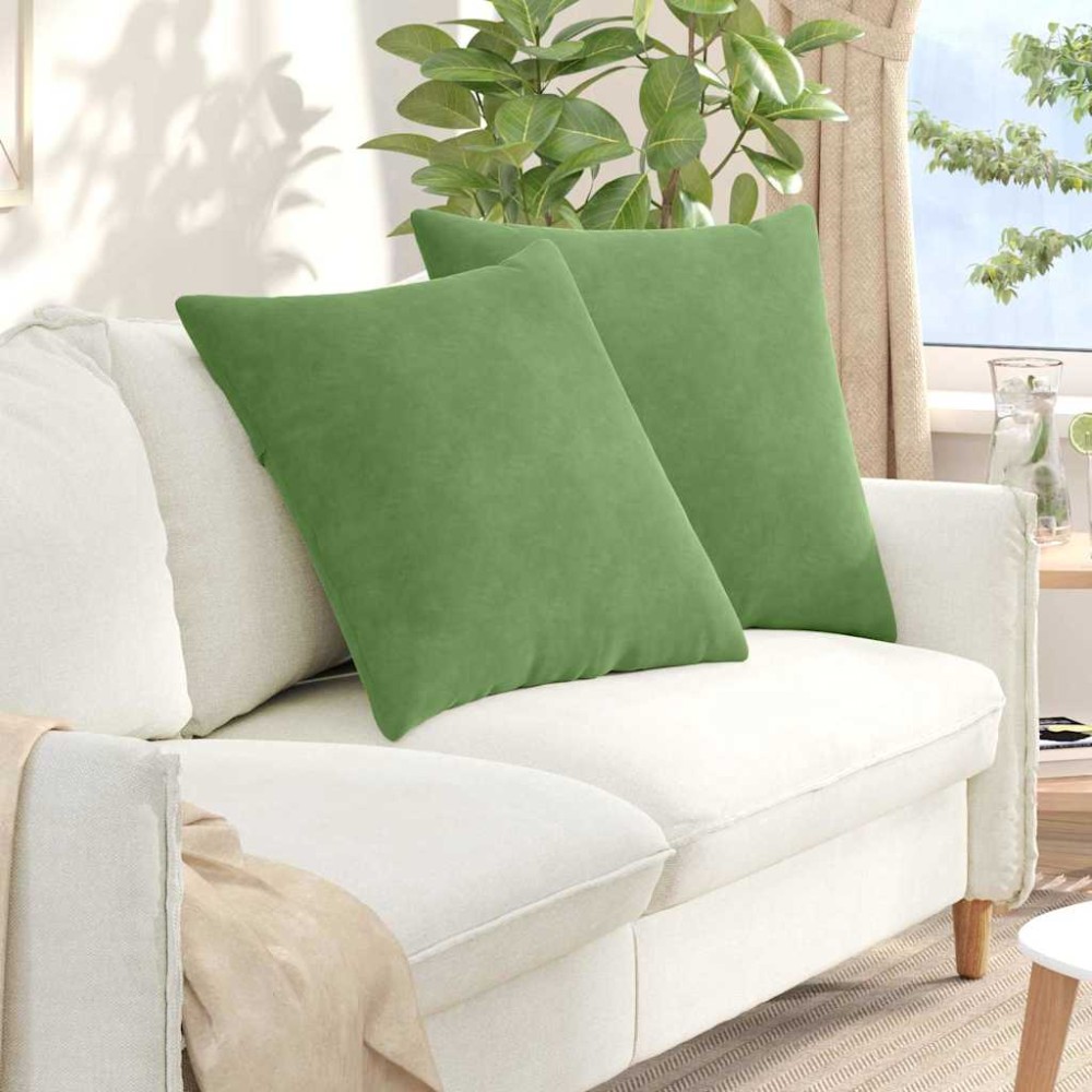 vidaXL Μαξιλάρι Καναπέ 2 pcs Ανοιχτό πράσινο 80 x 80 cm