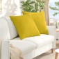 vidaXL Μαξιλάρι Καναπέ 2 pcs Κίτρινο 80 x 80 cm Υφασμάτινο Κορντουρά