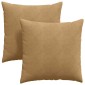 vidaXL Μαξιλάρι Καναπέ 2 pcs Καφέ 80 x 80 cm Υφασμάτινο Κορντουρά