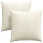 vidaXL Μαξιλάρι Καναπέ 2 pcs Κρεμ 80 x 80 cm Υφασμάτινο Κορντουρά