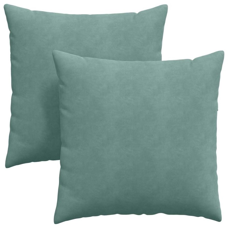 vidaXL Μαξιλάρι Καναπέ 2 pcs Θαλασσί 80 x 80 cm Υφασμάτινο Κορντουρά