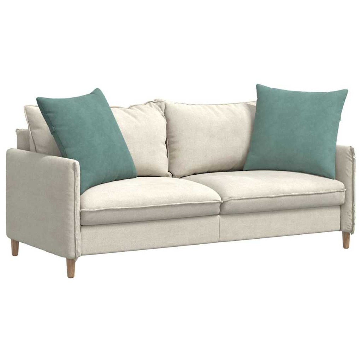 vidaXL Μαξιλάρι Καναπέ 2 pcs Θαλασσί 80 x 80 cm Υφασμάτινο Κορντουρά