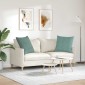 vidaXL Μαξιλάρι Καναπέ 2 pcs Θαλασσί 80 x 80 cm Υφασμάτινο Κορντουρά