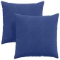 vidaXL Μαξιλάρι Καναπέ 2 pcs Μπλε Αστυνομίας 80 x 80 cm