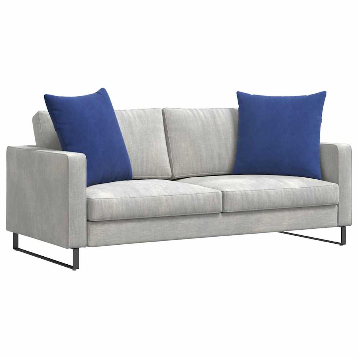 vidaXL Μαξιλάρι Καναπέ 2 pcs Μπλε Αστυνομίας 80 x 80 cm