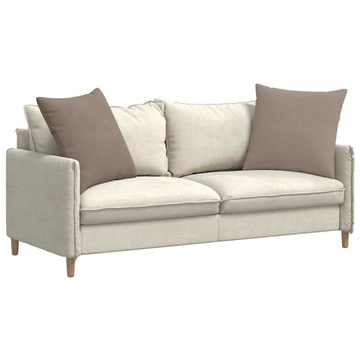 vidaXL Μαξιλάρι Καναπέ 2 pcs Taupe 80 x 80 cm ύφασμα