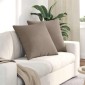 vidaXL Μαξιλάρι Καναπέ 2 pcs Taupe 80 x 80 cm ύφασμα
