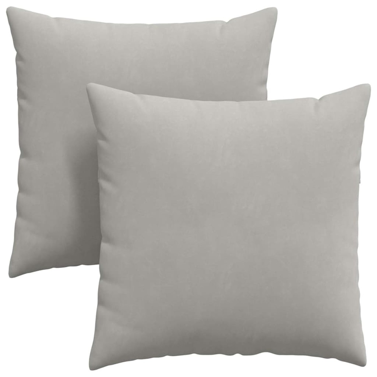 vidaXL Μαξιλάρι Καναπέ 2 pcs Ανοιχτό γκρι 80 x 80 cm ύφασμα